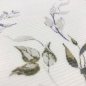 Preview: Rippjersey Leaves | Ottoman | Blätter lila dunkelgrün
